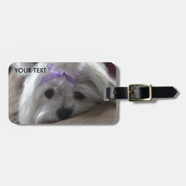 Maltese Designed Things Luggage Tag (Front Horizontal)