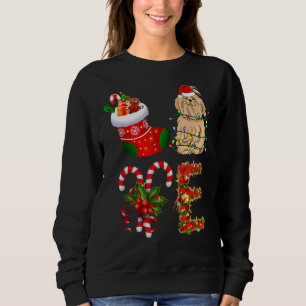Maltese Dog Christmas Light Dog Animal Sweatshirt