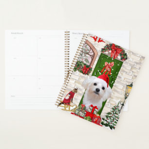 Maltese Dog Christmas  Planner