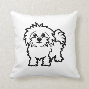Maltese Dog cushion - White