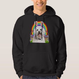 Maltese Dog Easter Bunny Egg Hunt Hoodie