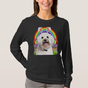 Maltese Dog Easter Bunny Egg Hunt T-Shirt