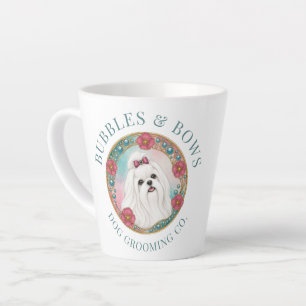 Maltese Dog Grooming Latte Coffee Mug