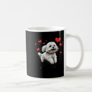 Maltese Dog Love Heart For Valentines Day Maltese  Coffee Mug