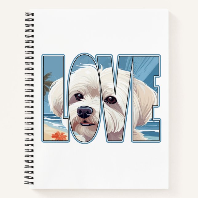 Maltese Dog Love Notebook (Front)
