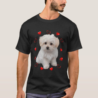 Maltese Dog Lover Dogs Puppies Owners Gift T-Shirt