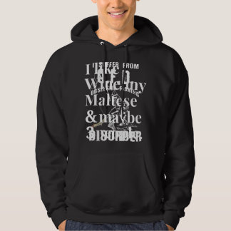 maltese dog owner wine lover women men hoodie