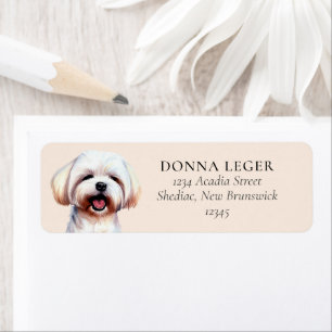 Maltese Dog Personalized Address