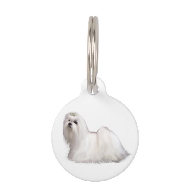 Maltese Dog Pet Tag (Front)