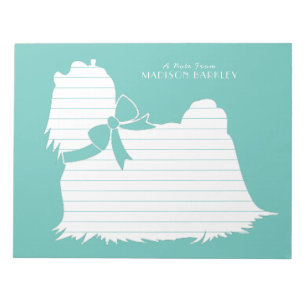Maltese Dog Puppy Long Hair Notepad