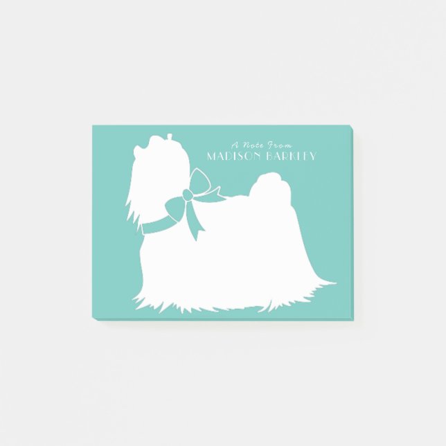 Maltese Dog Puppy Long Hair Post-it Notes (Front)