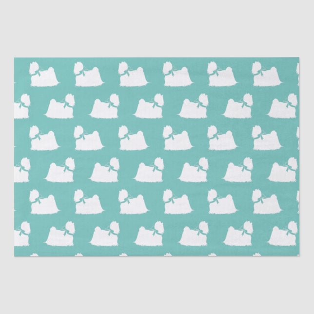 Maltese Dog Puppy Long Hair Tissue Paper (Front)
