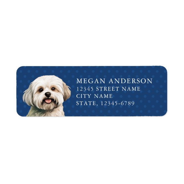 Maltese Dog Return Address Labels (Front)