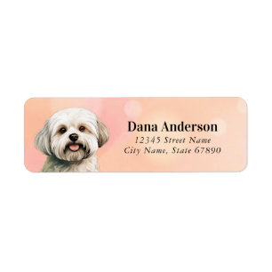 Maltese Dog Return Address Labels