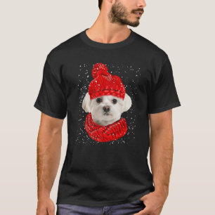 Maltese Dog Scarf Christmas Sweater Xmas Pet Dog P