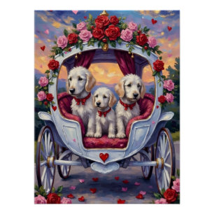 Maltese Dog Valentine's Day Poster