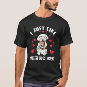 Maltese Dog With Stuffed Animal T-Shirt