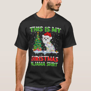 Maltese Dog Xmas Tree Lights This Is My Christmas T-Shirt