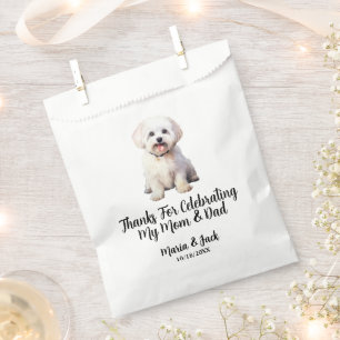 Maltese Full Colour Pet Wedding Favour Bag