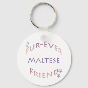 Maltese Furever Keychain