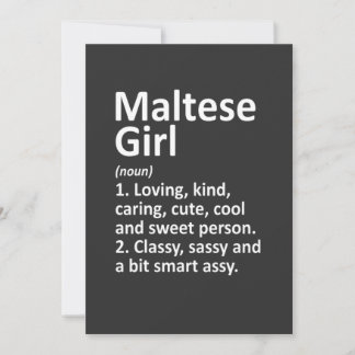 Maltese Girl Malta Country Home Roots Descent Invitation