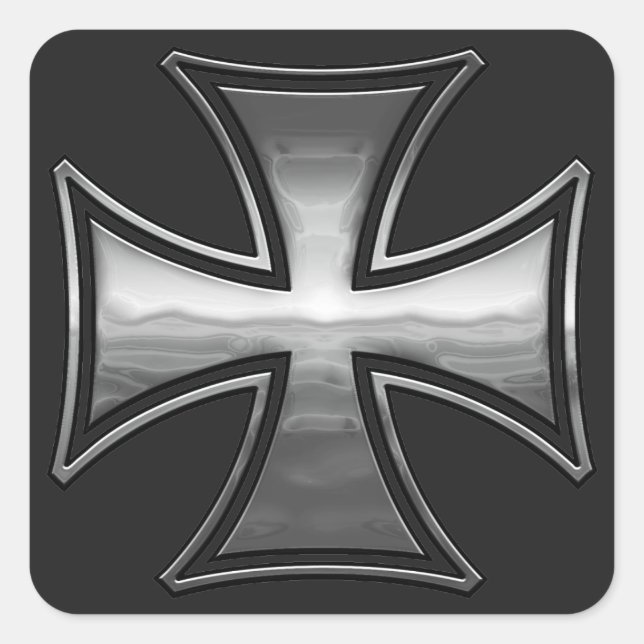 Maltese Gridiron Square Sticker (Front)