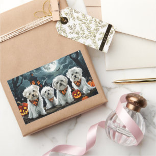 Maltese Halloween Spooky Sticker