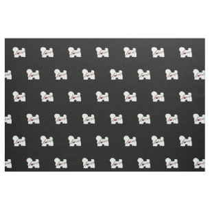 Maltese / Havanese Love Fabric