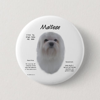 Maltese History Design 2 Inch Round Button