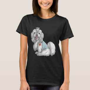 Maltese I Love Mom Tattoo Dog Funny Mothers Day Gi T-Shirt