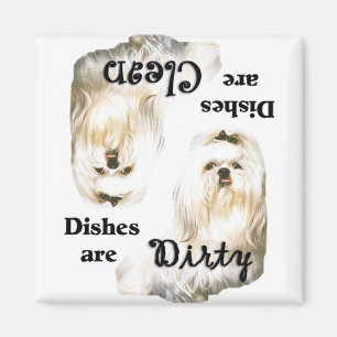 Maltese Lovers Dishwasher Magnet