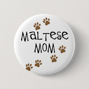 Maltese Mom 2 Inch Round Button