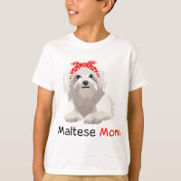 Maltese Mom Dog Bandana Pet Lover Womens Maltese