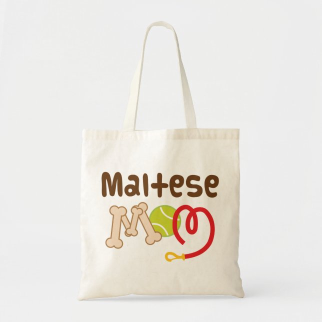 Maltese Mom (Dog Breed) Gift Tote Bag (Front)