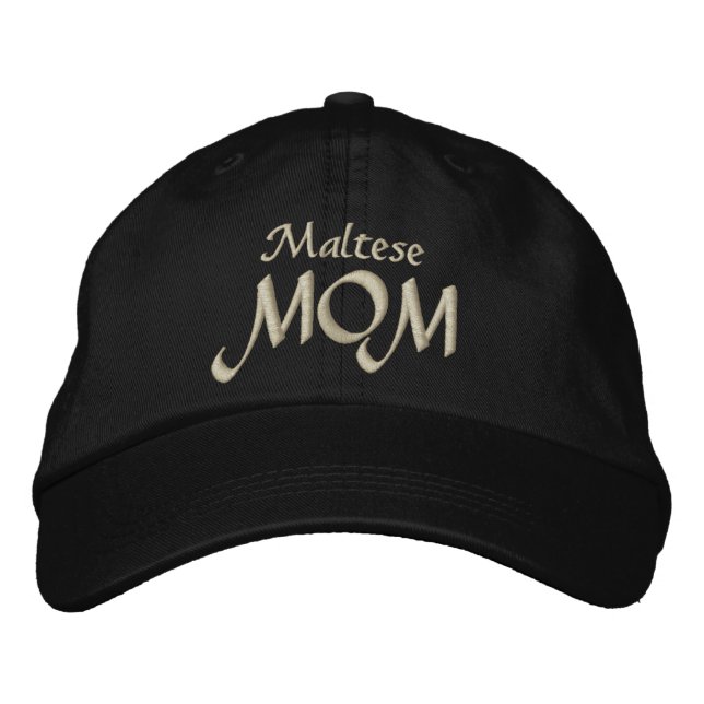 Maltese MOM Embroidered Hat (Front)