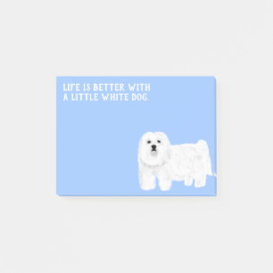 Maltese or Coton de Tulear Little White Dog Post-it Notes
