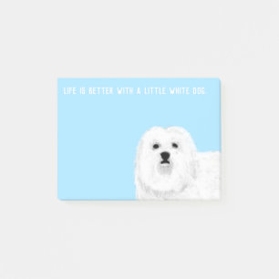 Maltese or Coton de Tulears Little White Dog Post-it Notes