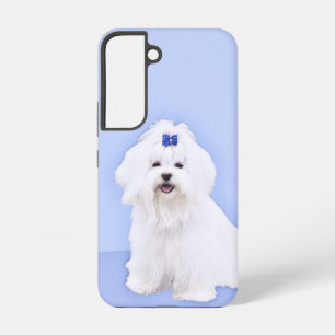 Maltese Painting - Cute Original Dog Art Samsung Galaxy Case