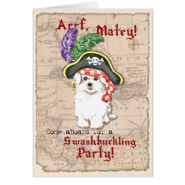 Maltese Pirate Invitation (Front)