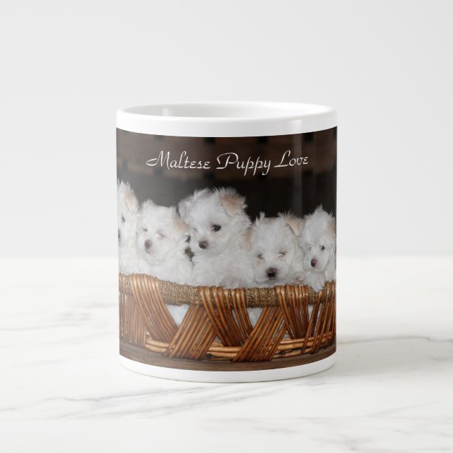 Maltese, Puppy, Love,  Kitchen, Coffee, Tea Large Coffee Mug (Front)