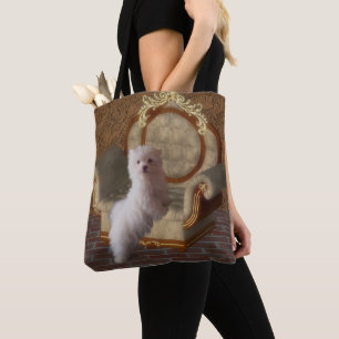 Maltese Puppy On Chair Dog Art  Tote Bag