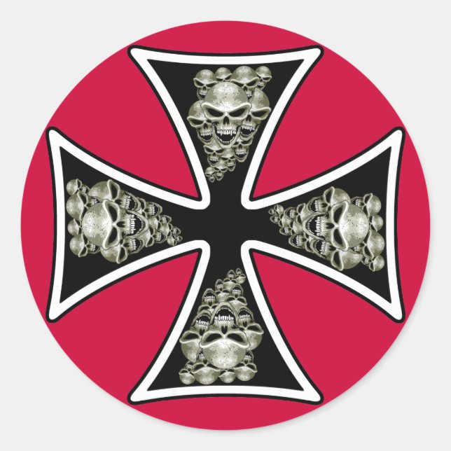 Maltese Skulls Sticker (Front)