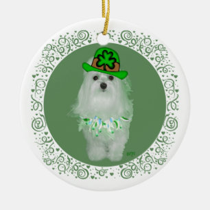Maltese St. Patricks Day Ceramic Ornament