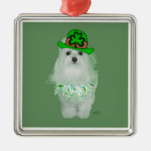 Maltese St. Patricks Day Metal Ornament
