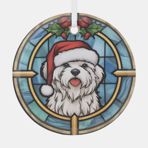 Maltese Stained Glass Christmas Ornament