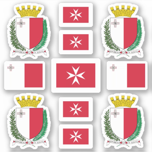 Maltese state symbols / coat of arms and flag (Front)