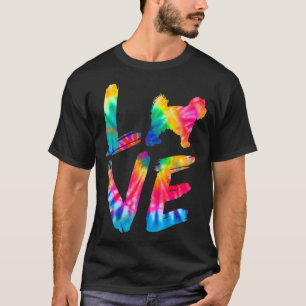 Maltese Tie Dye Love Dog Mom Dad T-Shirt