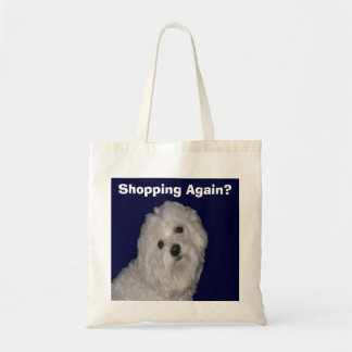 Maltese Tote Bag for Men/Women on White/Blue