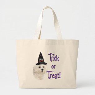Maltese Trick Large Tote Bag
