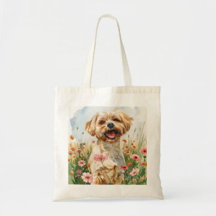 Maltese Watercolor Tote Bag